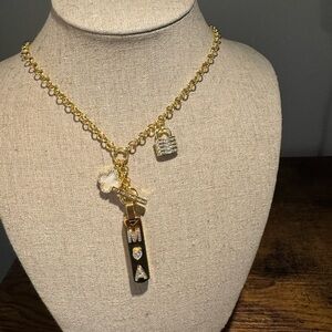 Gold Fill Bar Charm Necklace